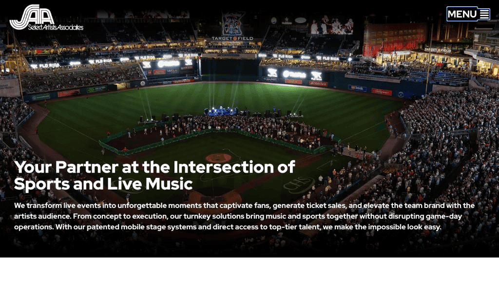 Select Artists Associates: typography, imagery, and hosting that protect SEO
